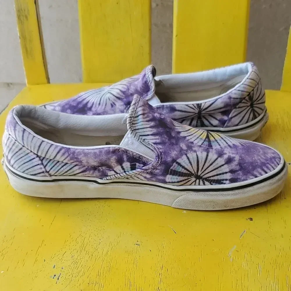 Vans New Age Classic Slip On Purple Tie Dye Shoes M9 W10.5